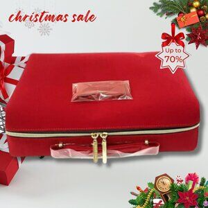 Estee Lauder Make-up Cosmetic Red Velvet Weekend/Travel Bag